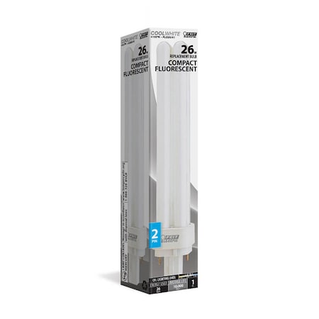 Feit Electric Feit 26 W PL 1.3 in. D X 6.68 in. L CFL Bulb Cool White Specialty 4100 K 1 pk PLD26/41